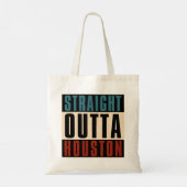 Straight Outta Houston Texas TX Verenigde Staten Tote Bag (Achterkant)