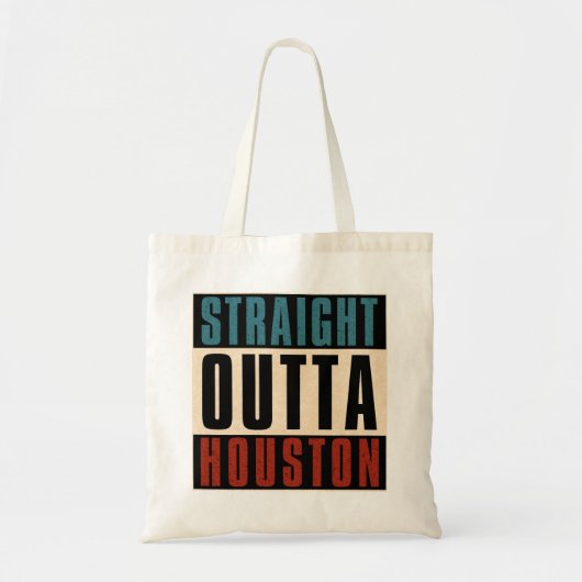 Straight Outta Houston Texas TX Verenigde Staten Tote Bag (Voorkant)