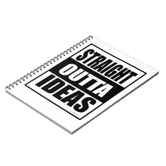 Straight Outta Ideas Funny Creatitivity-slogan Notitieboek (Linkerzijde)