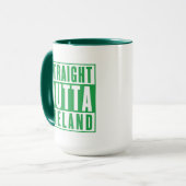 Straight Outta Ierland St. Patricks Day Iers Mok (Voorkant links)