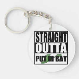 Straight Outta in Bay Sleutelhanger