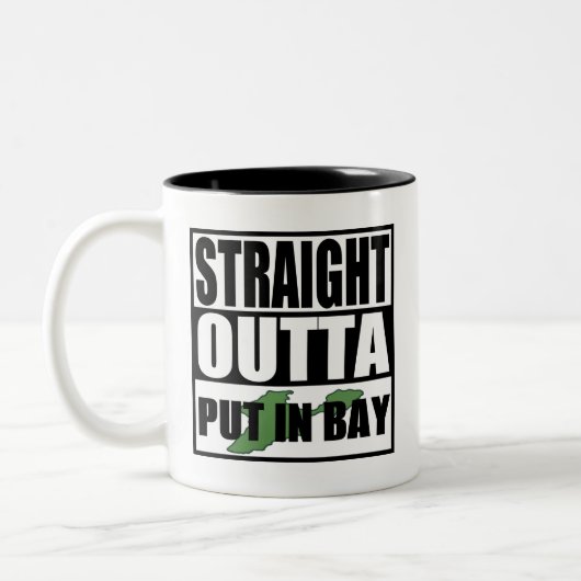 Straight Outta in Bay Tweekleurige Koffiemok (Links)