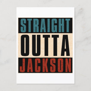 Straight Outta Jackson Mississippi MS Briefkaart