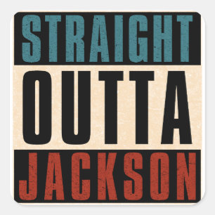 Straight Outta Jackson Mississippi MS Vierkante Sticker