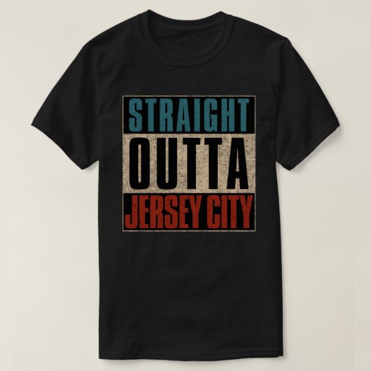 Straight Outta Jersey City, New Jersey, Verenigde  T-shirt (Design voorkant)