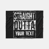 Straight Outta - Jouw tekst  jaren 80 toevoegen Fleece Deken (Voorkant (Horizontaal))