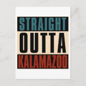 Straight Outta Kalamazoo Michigan MI Briefkaart (Voorkant)