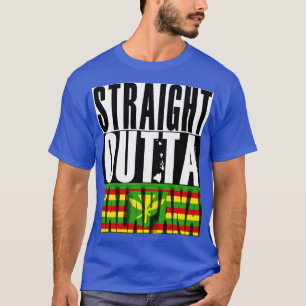 Straight Outta Kalapana Hawaii Kanaka Maoli Vlag b T-shirt