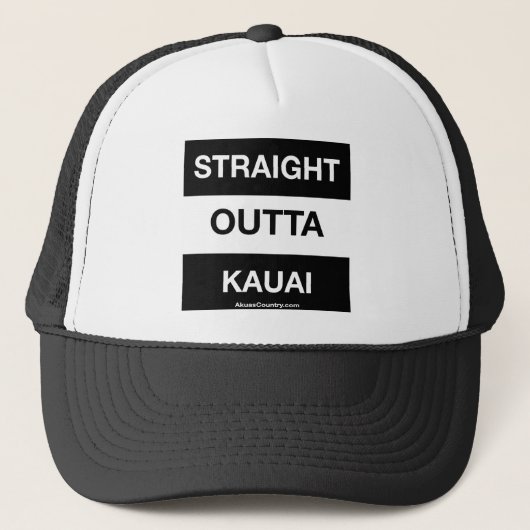 Straight Outta Kauai Trucker Hat Pet (Voorkant)