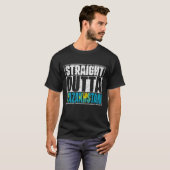 Straight Outta Kazachstan Flag T-shirt (Voorkant volledig)