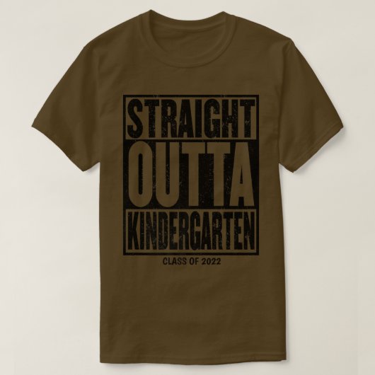 Straight Outta Kindergarten Afstuderen Gift Afstud T-shirt (Design voorkant)