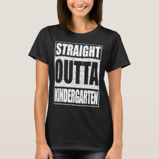 Straight Outta Kindergarten Afstuderen T-shirt