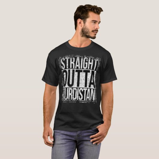 Straight Outta Kurdistan T-shirt (Voorkant volledig)