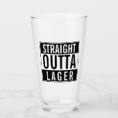 Straight Outta Lager Beer Glas (Voorkant)