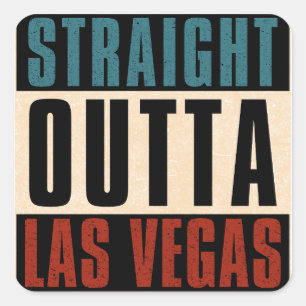 Straight Outta Las Vegas Nevada NV Vierkante Sticker