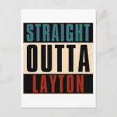 Straight Outta Layton Utah UT Briefkaart (Voorkant)