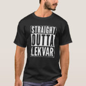 Straight Outta Lekvar  Distress Funny T-shirt (Voorkant)