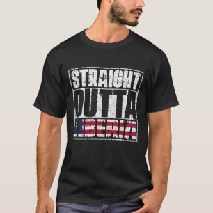 Straight Outta Liberia Flag T-shirt