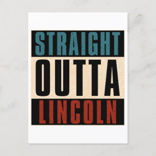 Straight Outta Lincoln Nebraska NE Briefkaart
