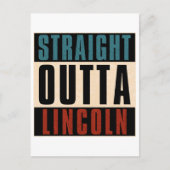 Straight Outta Lincoln Nebraska NE Briefkaart (Voorkant)