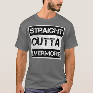 Straight Outta Livermore stad Californië Vintage D T-shirt