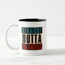 Straight Outta Los Angeles Californië Verenigde St Tweekleurige Koffiemok