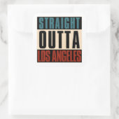 Straight Outta Los Angeles Californië Verenigde St Vierkante Sticker (Tas)