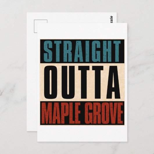 Straight Outta Maple Grove Minnesota MN Briefkaart (Voorkant / Achterkant)