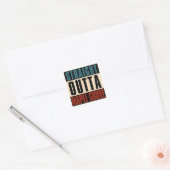 Straight Outta Maple Grove Minnesota MN Vierkante Sticker (Envelop)