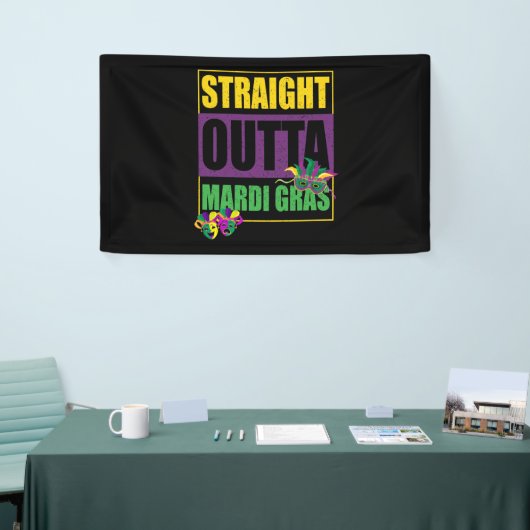Straight Outta Mardi Gras Spandoek (Beurs)
