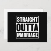 Straight Outta Marriage Funny Divorce Party Briefkaart (Voorkant / Achterkant)