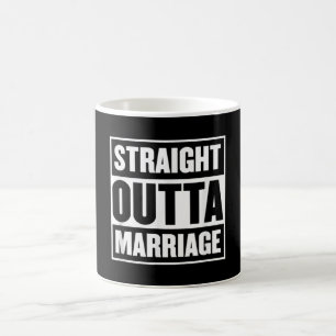 Straight Outta Marriage Funny Divorce Party Koffiemok
