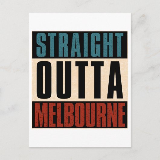 Straight Outta Melbourne Florida FL Briefkaart (Voorkant)