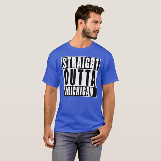 Straight Outta Michigan Oversized T-shirt (Voorkant volledig)