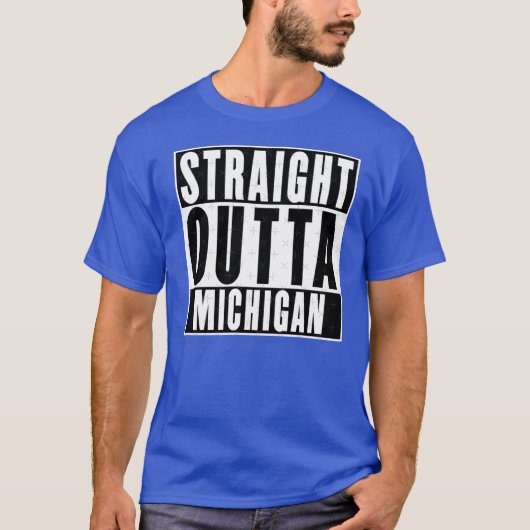 Straight Outta Michigan Oversized T-shirt (Voorkant)
