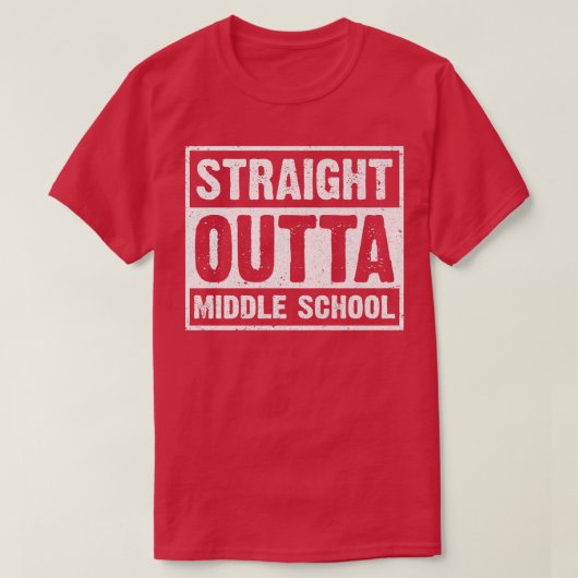 Straight Outta Middle School Premium T-Shirt (Design voorkant)