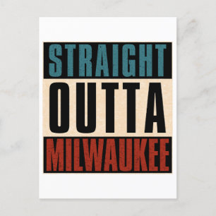 Straight Outta Milwaukee Wisconsin WI Feestdagenkaart