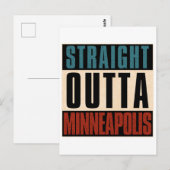 Straight Outta Minneapolis Minnesota MN Briefkaart (Voorkant / Achterkant)