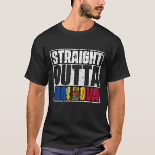 Straight Outta Moldavië Flag T-shirt