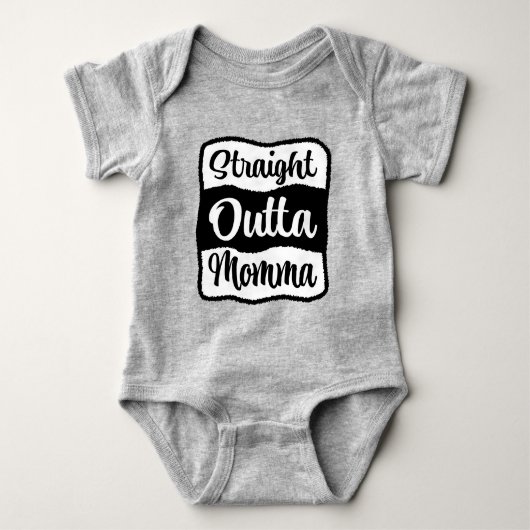 Straight Outta Momma Typografie Romper (Voorkant)
