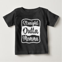 Straight Outta Momma White Typografie