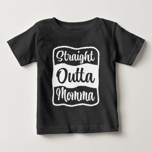 Straight Outta Momma White Typografie (Voorkant)