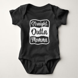 Straight Outta Momma White Typografie Romper