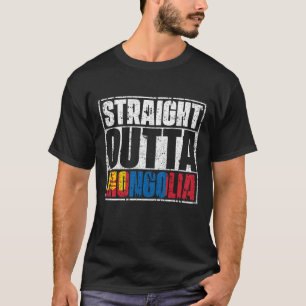 Straight Outta Mongolia Flag T-shirt