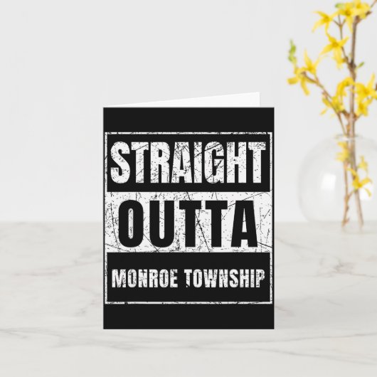 Straight Outta Monroe Township New Jersey  Kaart (Gele Bloem)