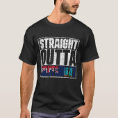 Straight Outta Montserrat Flag T-shirt (Voorkant)