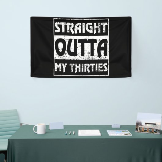 Straight Outta My Thirties Funny 40th Birthday Spandoek (Beurs)