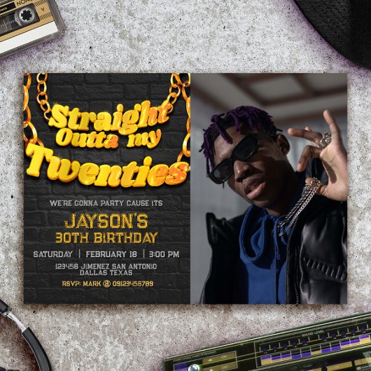 Straight Outta my Twenties met foto Kaart