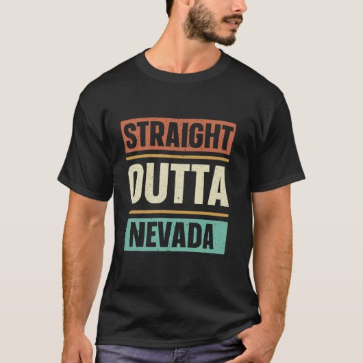 Straight Outta Nevada Verenigde Staten Reizen Nev T-shirt (Voorkant)