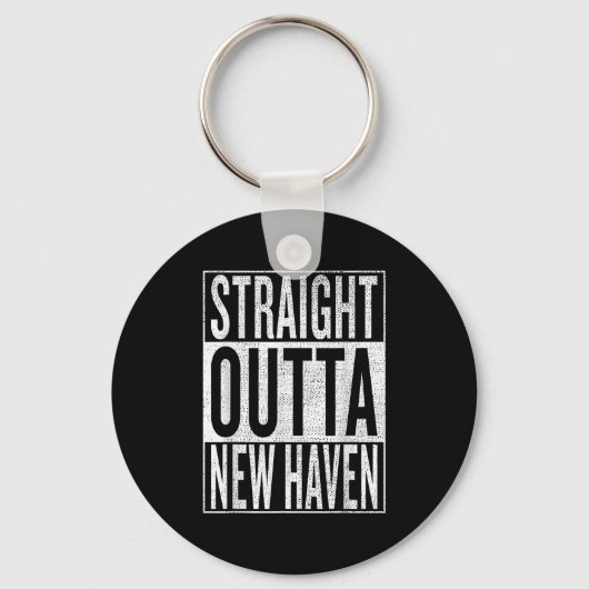 Straight Outta New Haven Great Travel &amp;  Sleutelhanger (Voorkant)